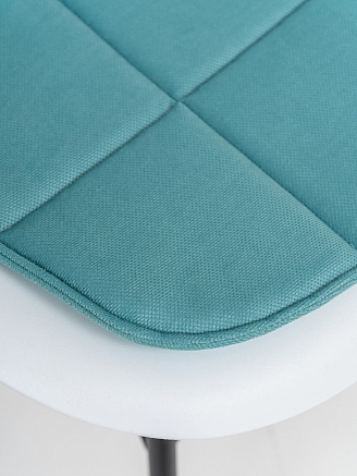 Подушка на стул с закругленными краями / Бирюза