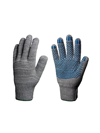 Перчатки 10 класс 6 нитей 8п. / Х/б с ПВХ