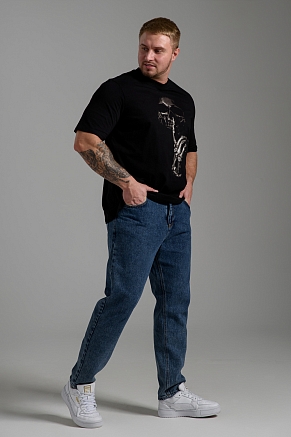 Мужская футболка 8545 / черный+жест