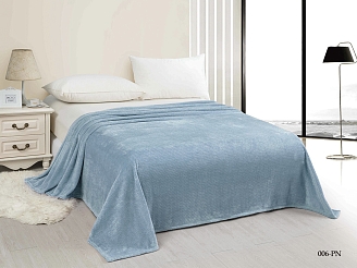 Плед велсофт №289 / Серо-голубой