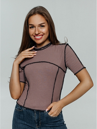 Женская футболка Лия / Кофе