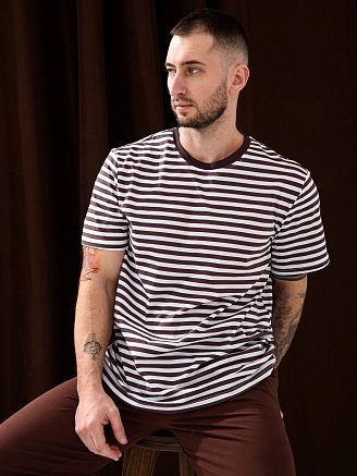 Мужская пижама "Полоса" 2440-К / Коричневый