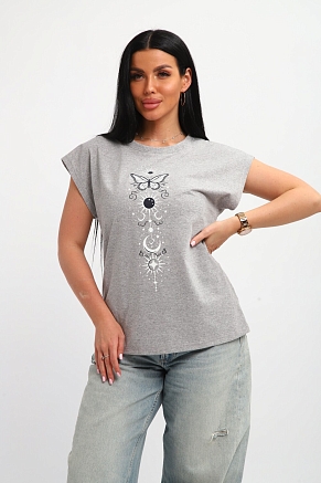 Женская футболка 85670 / серый