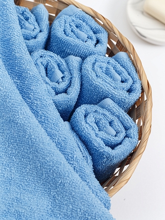 Салфетка махровая г/к Узбекистан 380 гр/м2 / 012-голубой