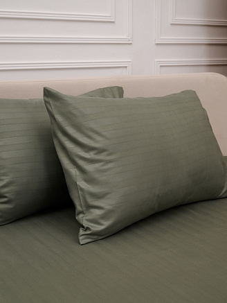 Комплект наволочек микрофибра-страйп / Хаки