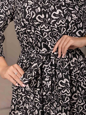 Женский халат мод.1874/7 / Черный