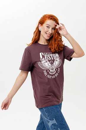 Мужская футболка 8503/1 / шоколад+орел