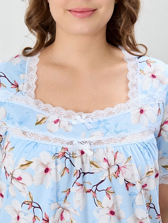 Женская сорочка Узор-1 НС-634 / голубой