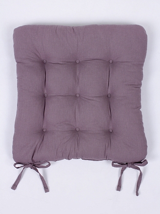 Комплект подушек на стул с завязками (бязь) 2 шт. / Сливовый