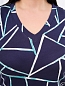 Женская футболка из вискозы V-вырез Синий треугольник