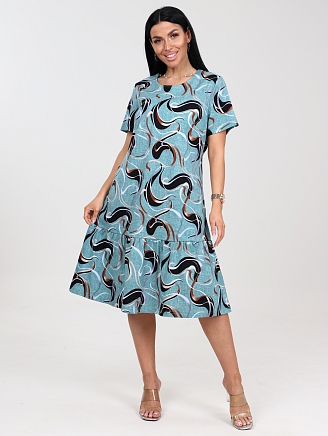 Женское платье АЛЕНА ПлК-2582 / Серпантин на ментоле