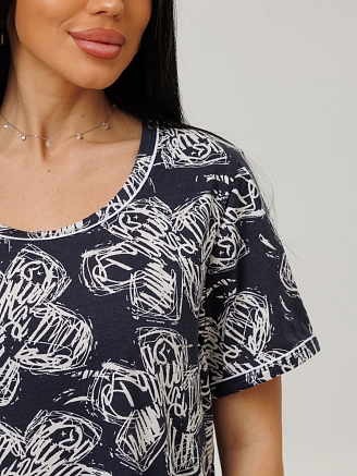 Женский костюм К-230(К+Л) / Графит (цветы)