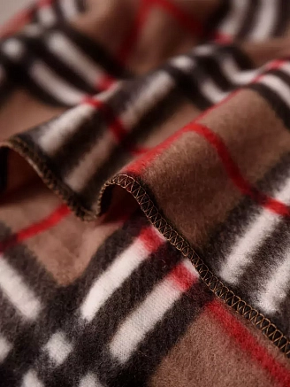 Плед флисовый арт. ПФ130 / Какао (клетка)