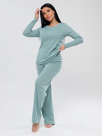 Женская пижама П-103(Риб) / Серо-зеленый