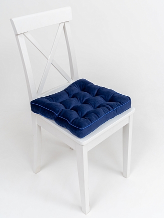 Подушка на стул с бортом / Синий