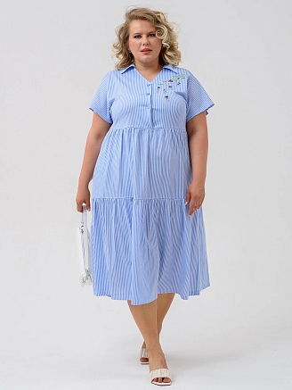 Женское платье "Шалфей" 1928-К / Голубой