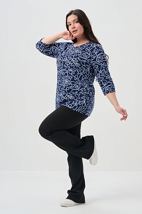 Женская блузка 21621 / синий