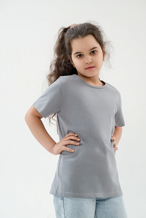 Подростковая футболка из кулирки / Светло-серый