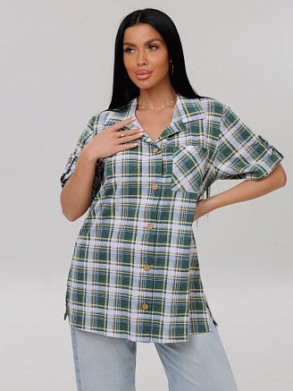 Женская туника Т-221(К) / Желтый (клетка)