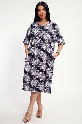 Женское платье 85552 / розовый+синий