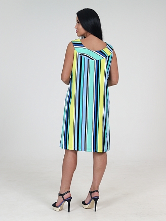 Женский  сарафан Вертикаль СК-418 / Полоса ментол