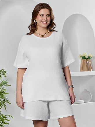 Женская блузка Вуаль-4 / белый