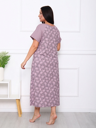 Женская ночная сорочка М-090 / верба бежевая