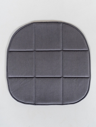 Подушка на стул с закругленными краями / Графит