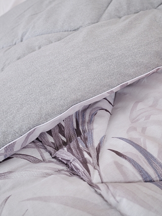 Одеяло всесезонное "Лебяжий пух" Уют / Серебряные листья