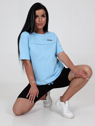 Женская футболка Пропаганда / голубой