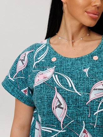 Женский костюм К-119(К) / Бирюзовый (узоры)