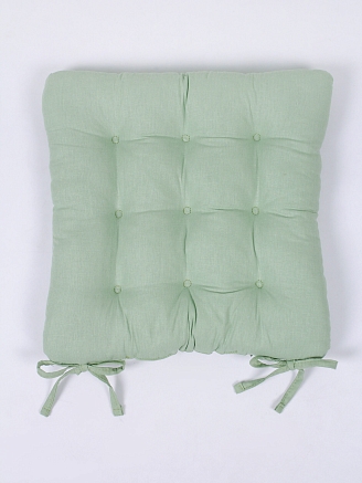 Комплект подушек на стул с завязками (бязь) 2 шт. / Оливковый
