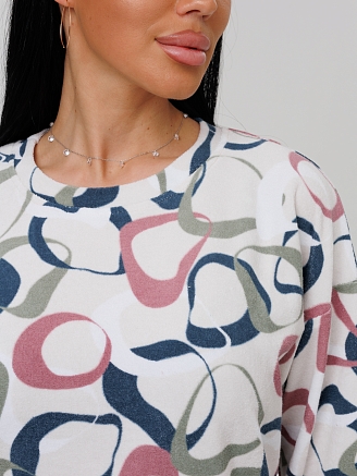 Женский костюм К-82(М) / Белый (круги)