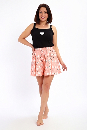 Женская пижама с шортами 88144 / персик