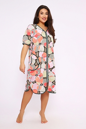 Женский халат Цветы 520 / Зеленый