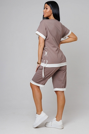 Женский костюм с бермудами 2150/1 / Капучино