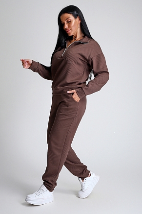 Женский костюм с брюками 32829 / шоколад