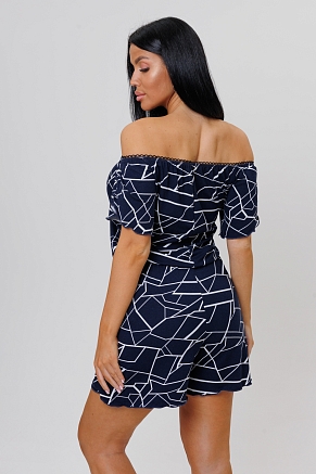 Женский комбинезон с шортами 2190/1 / Синий