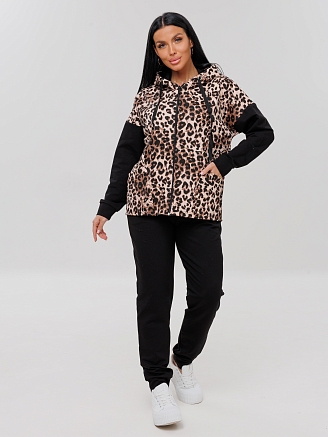 Женский костюм К-194(Фут) / Коричневый (леопард)