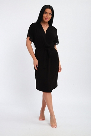 Женский халат вискоза Венера / Черный