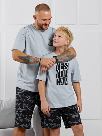 Костюм для мальчика Экипаж-2 / светло-серый