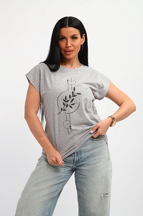 Женская футболка 85671 / серый