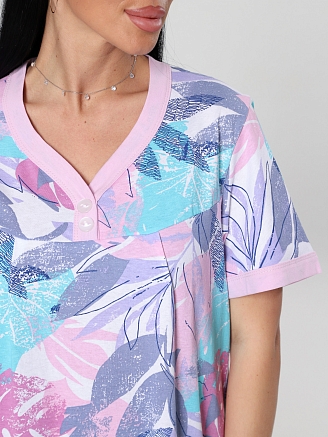 Женская ночная сорочка М-025 / листья