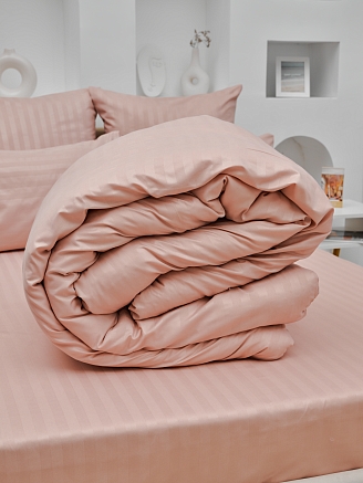 Пододеяльник микрофибра страйп / Пудра