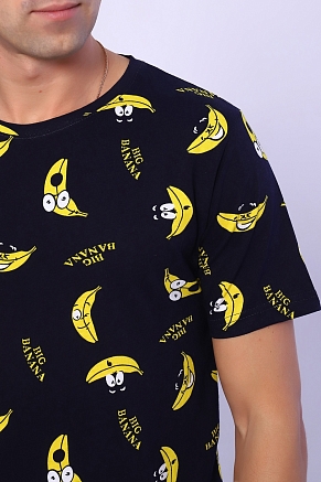 Мужская футболка Банан 2217 / Черный
