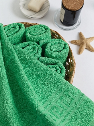 Полотенце махровое г/к Узбекистан 380 гр/м2 / 601-салатовый