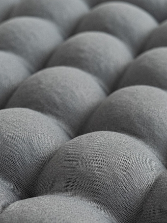 Подушка на стул с гречневой лузгой / Графит