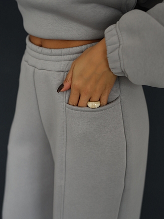 Женский костюм с брюками 2246/2 / Светло-серый