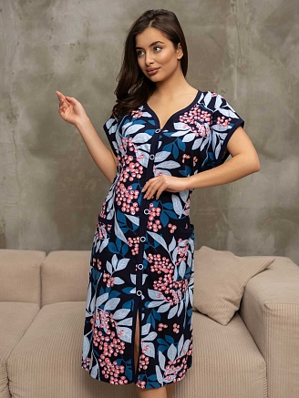 Женский халат мод.1472/12 / Черный