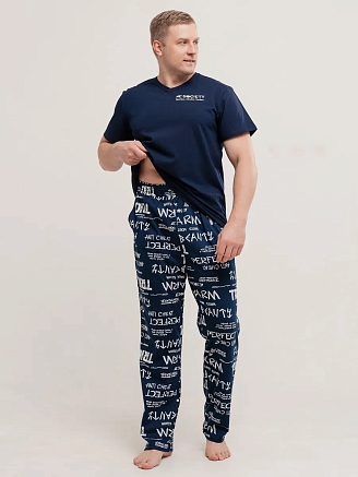 Пижама мужская "Легенда" арт. мк1260 / Тёмно-синий